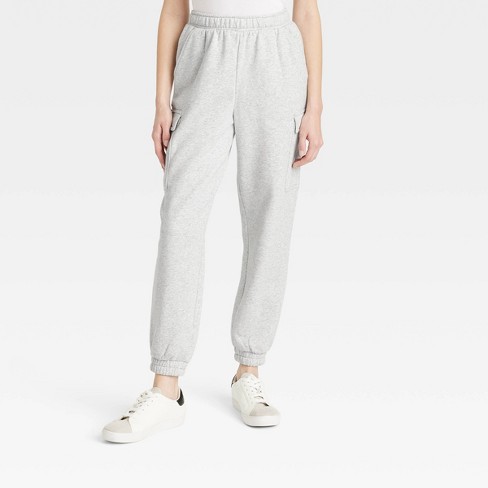 Women's High-rise Wide Leg French Terry Sweatpants - Wild Fable™ Heather  Gray L : Target