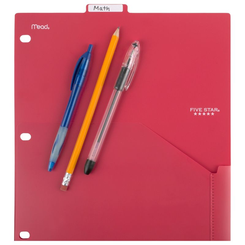 Five Star 8-Tab Binder Dividers with Pocket Multicolor, 6 of 15