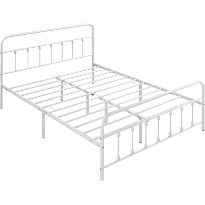 Yaheetech Iron Platform Bed Frame with High Headboard and Footboard