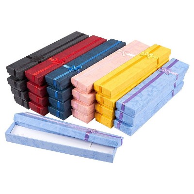 Juvale 24pcs Jewelry Gift Boxes Cardboard Box for Necklaces Bracelets Assorted Colors