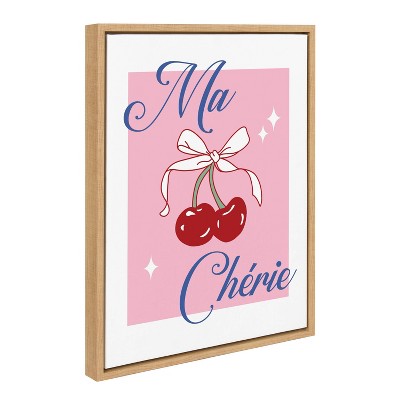 Kate & Laurel All Things Decor 18"x24" Ma Cherie Framed Canvas by Alli Standefer Natural