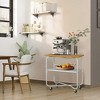 Tangkula 2-Tier Folding Rolling Cart Kitchen Utility Cart Tool-Free Installing - 2 of 4