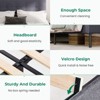 HYLEORY King Bed Frame, Upholstered Platform Bed Frame with Headboard for Kids Teens Adults, No Box Spring Needed - 3 of 4