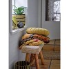 Storied Home Woven Stool Brown: Teak Frame, Upholstered Jute, No Assembly, Adult Use - image 4 of 4