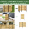 DOMETOUR Goodyo 72.8''H x 38.5''W Cedar Wood Privacy Screen, Outdoor Privacy Fence for Trash Can, Pool Equipment, AC Enclosures - 2 of 4