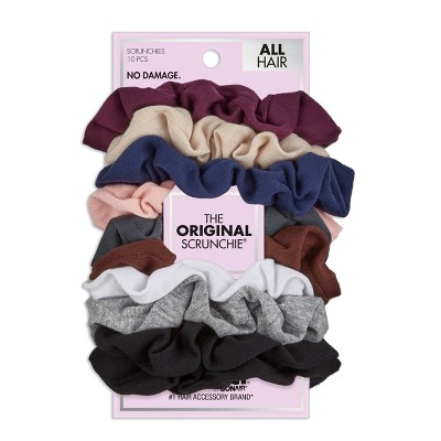 scunci No Damage Interlock Twister Scrunchies - Assorted Colors - All Hair - 10pk