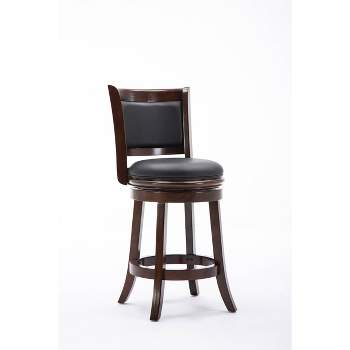 24" Augusta Swivel Counter Height Barstool Hardwood - Boraam