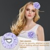 Unique Bargains Satin Flower Durable Elegant Large Peony Floral Lapel Brooch Pin - 4 of 4