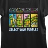 World of TMNT Select Your Turtles Women's Black Short Sleeve Crew Neck Tee - 2 of 3
