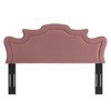Modway Evangeline Headboard – King/California King Size Performance Velvet in Dusty Rose with Tufted Design, Adjustable Wall Mount - 3 of 4