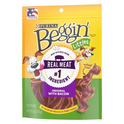 Purina Beggin&#39; Small Breed Chewy Dog Treats Original with Bacon - 6oz