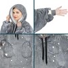 PAVILIA Wearable Blanket Hoodie Adults, Faux Shearling Cozy Oversized Hooded Sweatshirt, Warm Fleece Two Pockets - 2 of 4