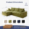MAXYOYO L-Shaped Sectional Sofa with Convertible Ottoman, Cloud Boneless Modular Couch - 2 of 4