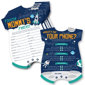 Big Dot of Happiness Blast Off to Outer Space - 2-in-1 Rocket Ship Baby Shower Cards - Activity Duo Games - Set of 20 - 1 of 4