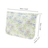 Unique Bargains Floral Quilted Clutch Makeup Bag Blue Green 1 Pc - 2 of 3