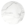 HomeRoots 16" White Marble and Wood Round Pedestal End Table - 4 of 4