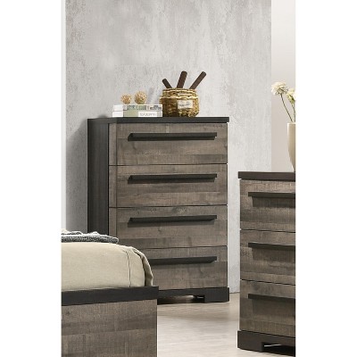 NicBex 2/4 Drawer Vertical Dresser for Bedroom,Wooden Chest of Drawers for Living Room,Entryway,Hallway,Brown