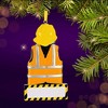 Polarx 3.75 In Hard Hat Hero Christmas Tree Ornament , Christmas Decor Construction  Worker Attire (1PC) - 2 of 4