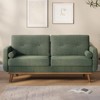 65" Loveseat Sofa, Mid Century Modern Couch Comfy Love Seat Couches, 2 Seater Deep Seat Couch Linen Upholstered Couches for Bedroom Small Space - 3 of 4