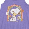 - Peanuts - Retro Flower Rainbow Graphic Sleeveless Aline Dress - 2 of 4