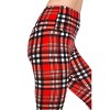 Slickblue Women's Long Yoga Leggings, High Waist, Banded Lined, Tie Dye Printed Knit, Red, One Size - 4 of 4