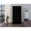 Depot E-Shop Armoire, One Drawer, Metal Rod, Five Shelves, Double Door Cabinet - 2 of 4