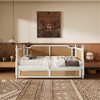QingMoon Rattan Twin Size Daybed, Wood Platform Bed Frame with 2 Storage Drawers for Living Room and Bedroom, No Box Spring Needed - 2 of 4
