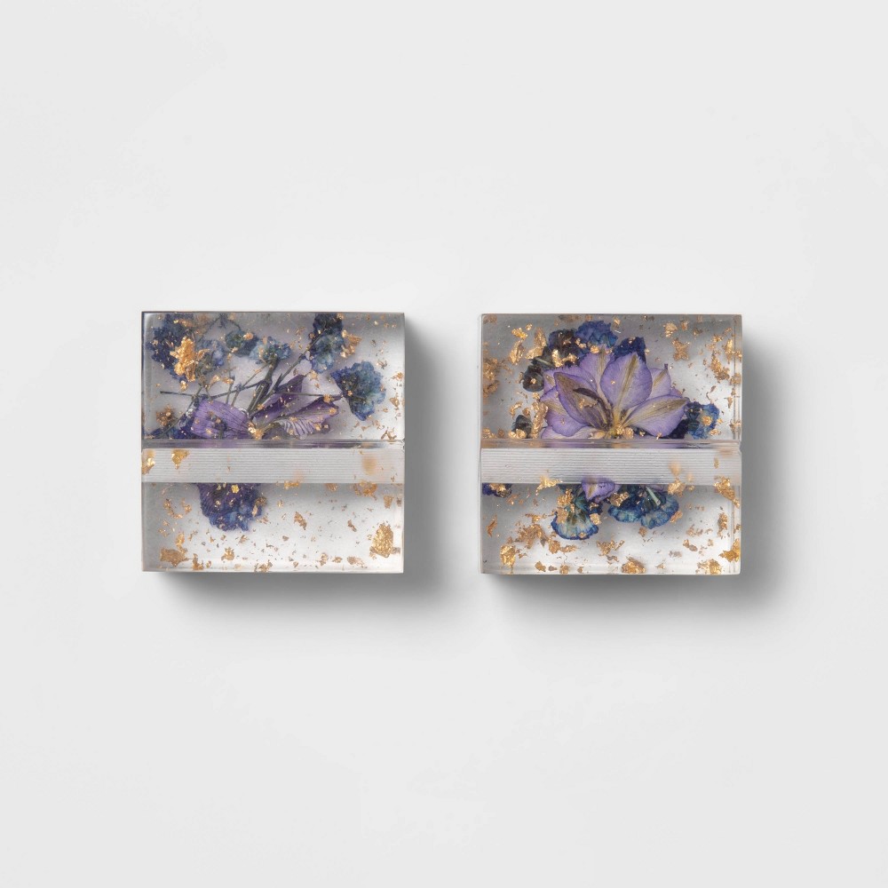Pressed Floral 2pk Photo Cubes - heyday™