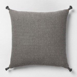 Gauze Texture Square Throw Pillow Gray + Nate Berkus - Project 62