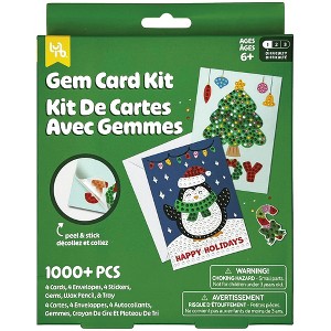 Little Yellow Bicycle: Gem Card Kit - Holiday - DIY Sparking Peel-Stick Craft - 1 of 4