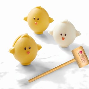 Sassy Little Southern 2-Pack Breakable Ghirardelli Chocolate Chicks – Easter Candy-Filled Smash Gift with Wooden Mallet - 1 of 4