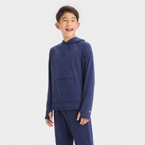 Boys' Soft Stretch Hooded Sweatshirt - All In Motion™ Navy S : Target