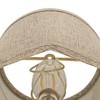 Springcrest 4" Top x 6" Bottom x 5 1/2" High x 5 1/2" Slant Lamp Shade Replacement Set of 4 Small Fawn Brown Bell Modern Scalloped Clip On Candelabra - 3 of 4