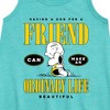 - Peanuts - Dog Friend Make Ordinary Life Beautiful Graphic Sleeveless Aline Dress - 2 of 4