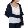 Anna-Kaci Womens Multifunctional Scarf with Sleeves Crochet Knitted Cable Scarf Sweater Wraps - 3 of 4