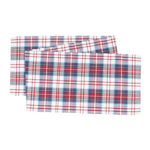 C&F Home Morris Plaid Red and Green Woven Table Runner - image 1 of 4