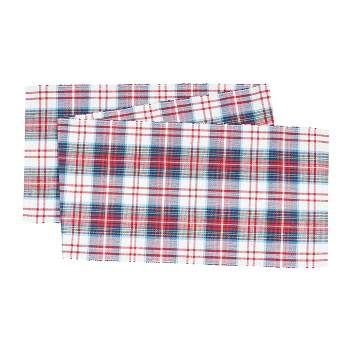 C&F Home Morris Plaid Red and Green Woven Table Runner