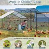 Karl Home Chicken Run Coop Walk-in Poultry Cage with Waterproof & Anti-UV Cover Lockable Door Design - 3 of 4