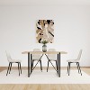 NicBex 55" Dining Table Set for 4 Modern Wood Colour Dining Table Metal Base with 4 Chairs for Dining Room, Beige - 2 of 4