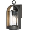 Minka Lavery Industrial Outdoor Wall Light Fixture Oil Rubbed Bronze 13 1/2" Clear Seeded Glass for Post Exterior Porch Yard Patio - 2 of 3