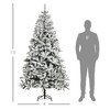 NAYSAYE 7.5ft Unlit Snow Flocked Pine Artificial Christmas Tree with Realistic Branch Tips for Holiday Decor, Green, 47.3"*47.3"*88.5" - 3 of 4