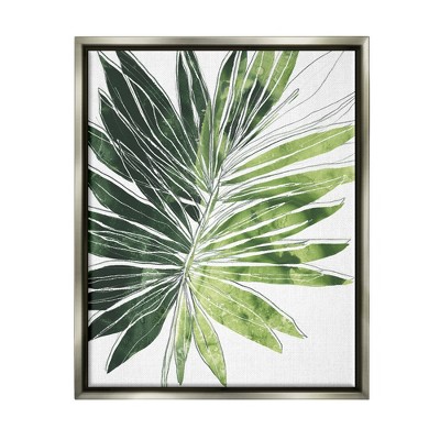 Stupell Industries Green Pop Palm Leaves Expressive Linework