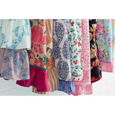 Sweet Floral Multi-Color Cotton Ruffle Cooking Apron