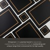Pimpernel Classic Black Coasters - Set of 6 Heat Resistant & Stain Resistant Faux Leather Drink Pads with Cork Backing - 4 of 4