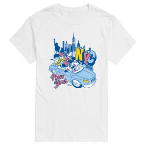 Men's - Disney - Mickey And Minnie Nyc Short Sleeve Graphic T-Shirt - 1 of 3