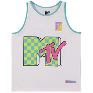 MTV 90S Classic Shows Tank - Mens MTV Iconic Mesh Tank - MTV Basketball Jersey - 1 of 1