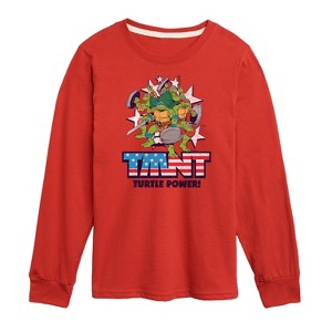 Boys' - Teenage Mutant Ninja Turtles - Turtle Power Americana Long Sleeve Graphic T-Shirt - 1 of 4