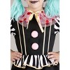 HalloweenCostumes.com Child Black & Pink Clown Costume | Girls Polka Dot Goth Circus Performer Outfit,  Hat, Collar, Tights - 4 of 4