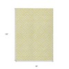 Yellow And Ivory Geometric Washable Indoor Outdoor Area Rug - 3 of 4