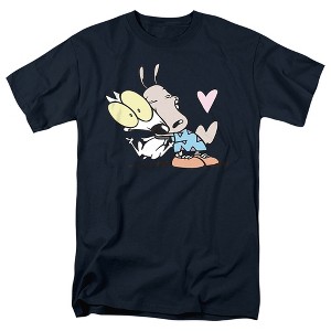 Rocko'S Modern Life Hug Adult T-Shirt Navy - 1 of 4